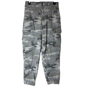 American Eagle Womens Cargo Jogger Pants Camo Super Stretch Sz 6R Pockets Y2K